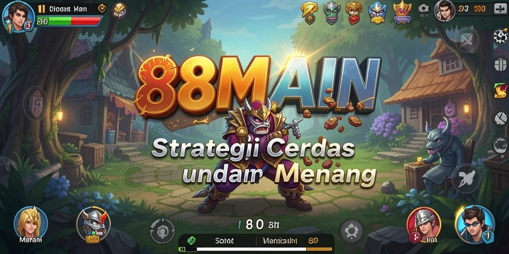 Tangkapan layar utama 88MAIN menampilkan gameplay strategi yang intens.