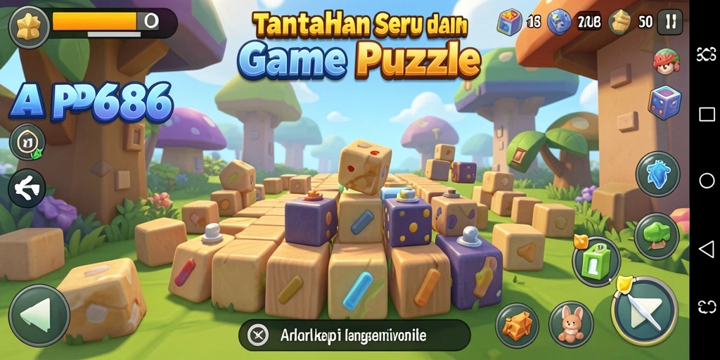 Tampilan gameplay AP686 saat menyelesaikan tantangan Puzzle.
