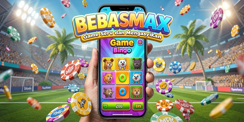 Screenshot gameplay BEBASMAX yang menampilkan suasana Bingo yang mendebarkan.