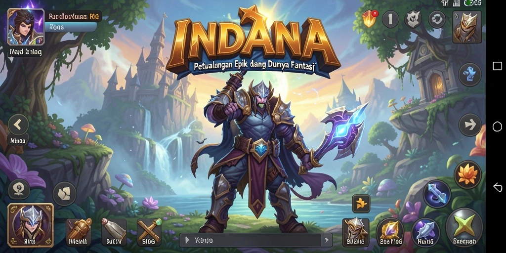 Tangkapan layar gameplay menakjubkan dari dunia fantasi INDAAA.