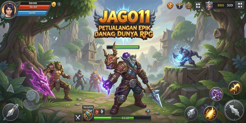Tangkapan layar menampilkan aksi mendebarkan dalam <strong>JAGO11</strong> saat berhadapan dengan monster.