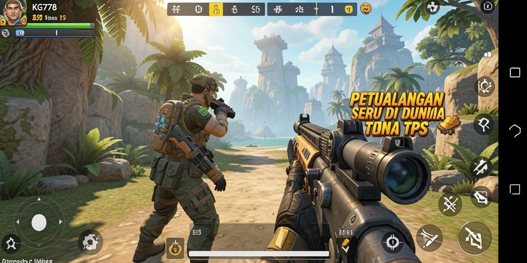 Screenshot menampilkan aksi seru gameplay TPS di KG778.