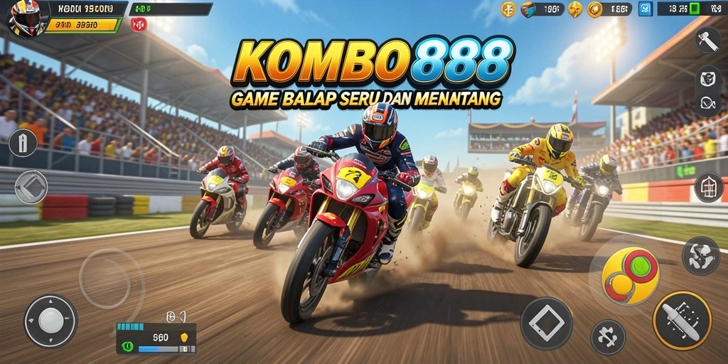 Tangkapan layar dari gameplay Racing yang mendebarkan.