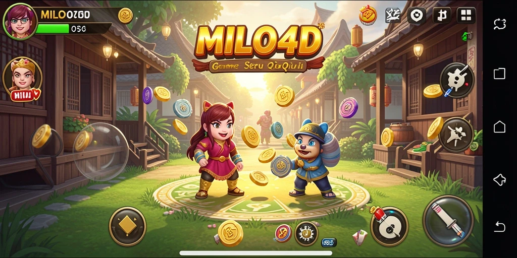 Tampilan gameplay QiuQiu yang seru dan mendebarkan.