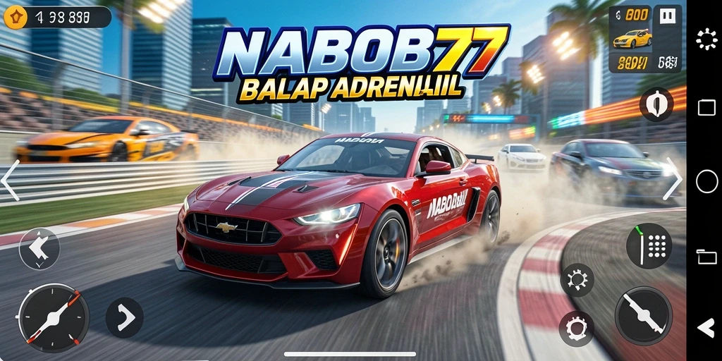 Gameplay Racing NABOB77 yang seru dan mendebarkan.