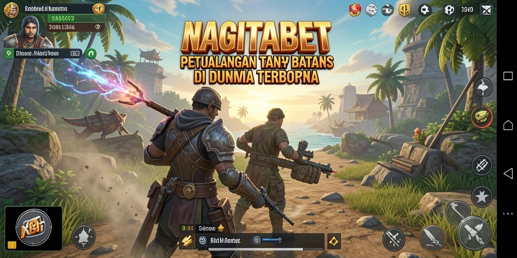 Tampilan gameplay NAGITABET dalam dunia terbuka yang penuh petualangan.