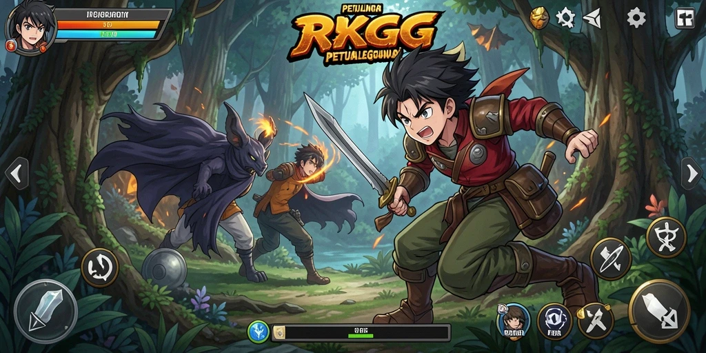 Tampilan gameplay RKGG yang dinamis dan menarik.