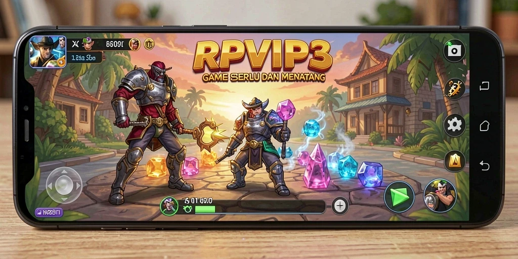 Tampilan gameplay RPVIP3 yang mendebarkan dan penuh warna.