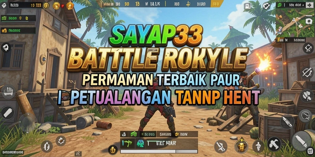 Tampilan gameplay mendebarkan dari SAYAP33 dengan aksi Battle Royale.