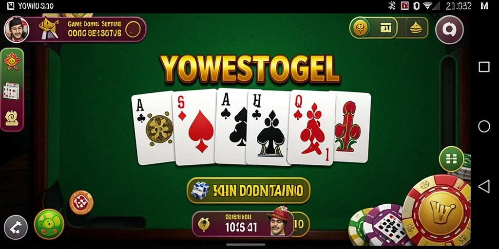 Tangkapan layar gameplay Domino YOWESTOGEL yang menarik.
